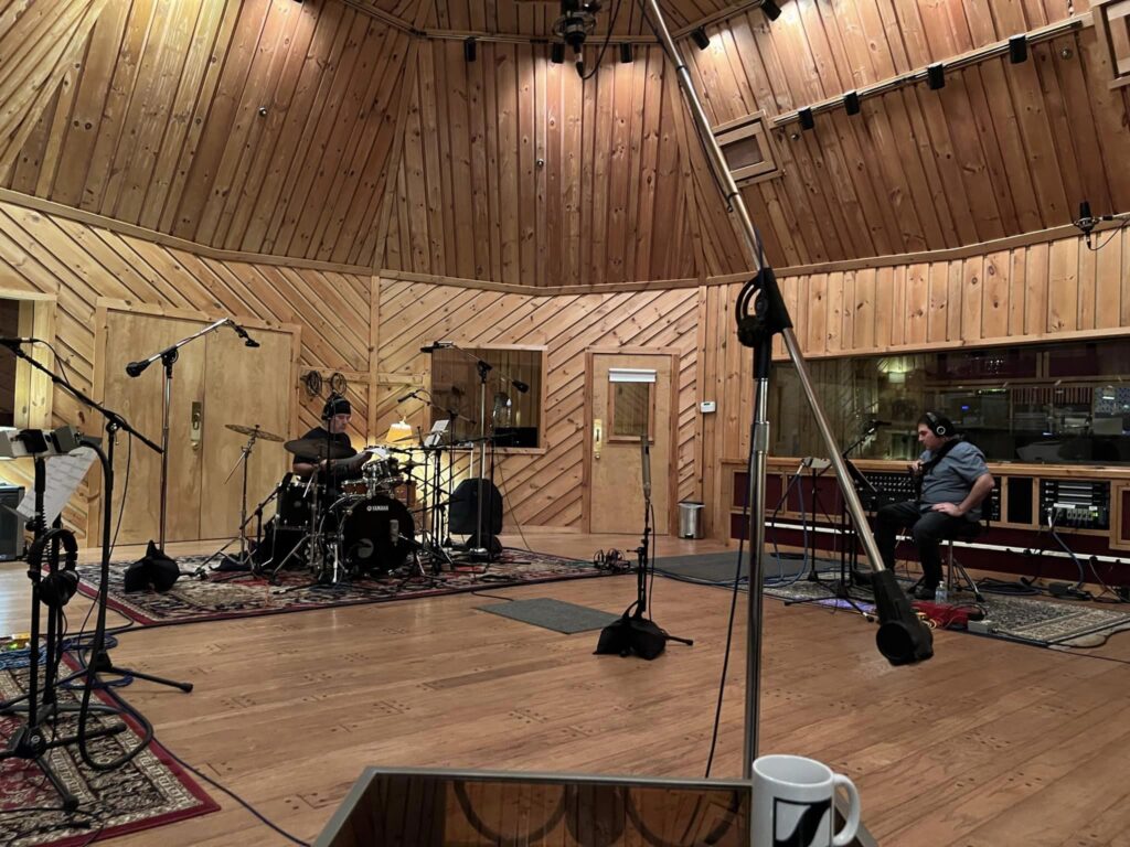 Mike Nunno and Thierry Arpino at Power Station NYC recording with JAMM Media and Arts featuring Josette Mancini and Mark Mancini